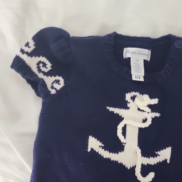 Ralph Lauren Dark Blue Sweater with White Anchor - Picture 4 of 4